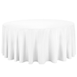 275cm White cotton round tablecloth available to hire for catering events at Stamford Tableware Hire